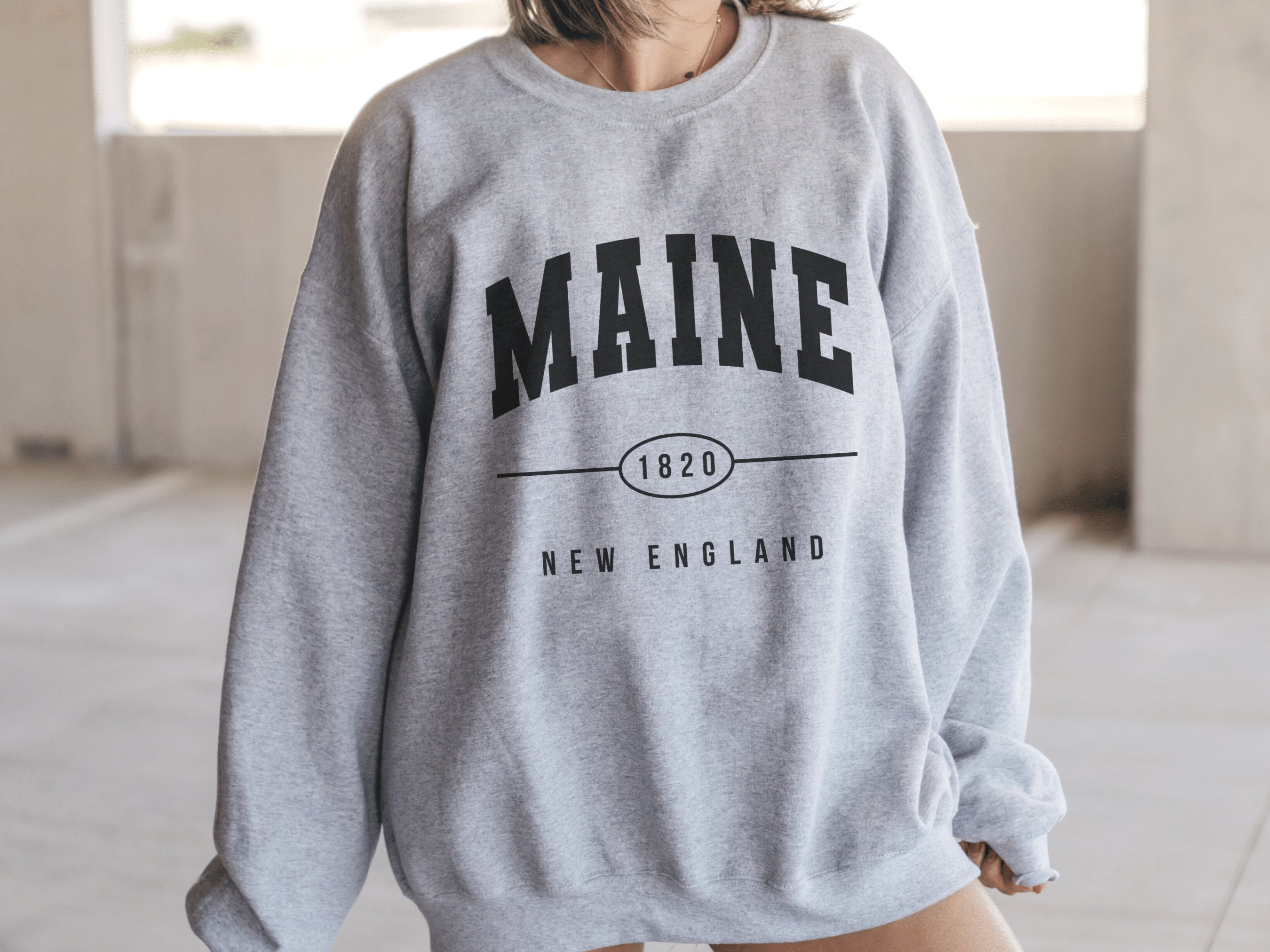 Discover Maine Sweatshirt | Maine Sweater | Maine New England Shirt | Maine State Pullover | Maine Vacation Gifts