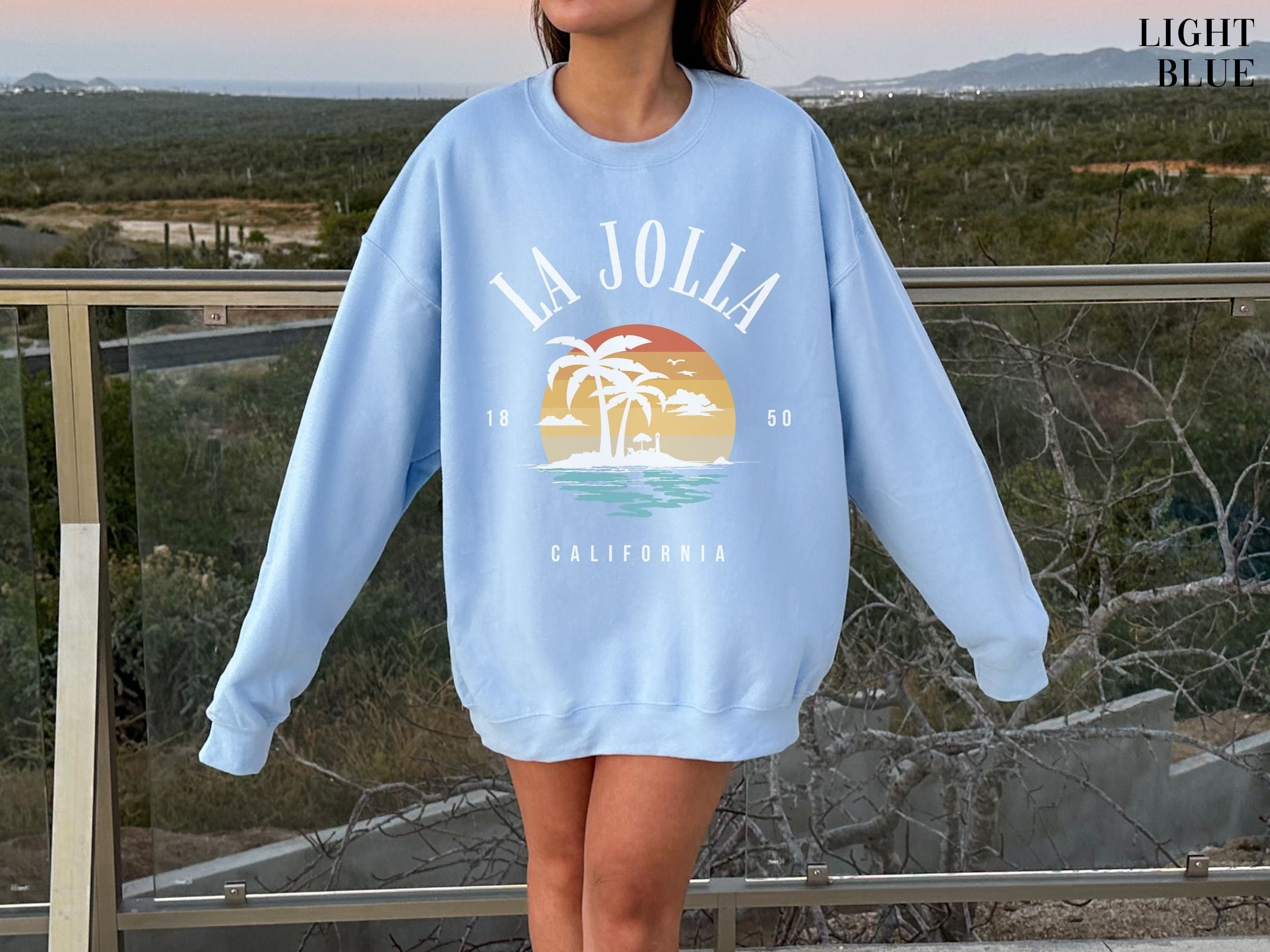 La Jolla Sweatshirt Beach Sweater Retro Sunset Shirt California