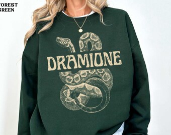 Dramione Sweatshirt Draco Malfoy Shirt Wizard Crewneck Magical Merch Draco Manor Sweater Green House HP Fandom Manacled Universal Bookish