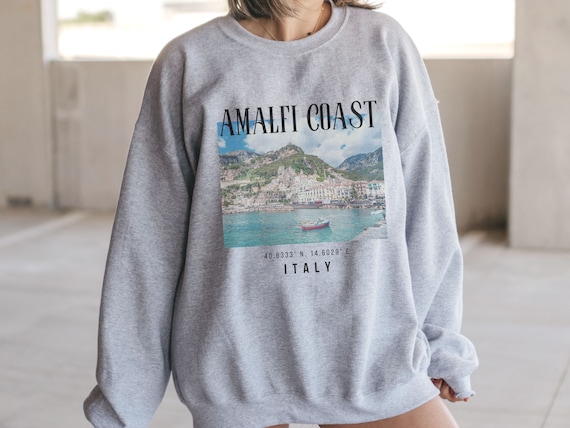 Costa de Amalfi Italia Sudadera Positano Crewneck Capri Sudadera con  capucha Mujer Ropa Vintage Suéter Sorrento Regalo de vacaciones Arte de  recuerdo -  España