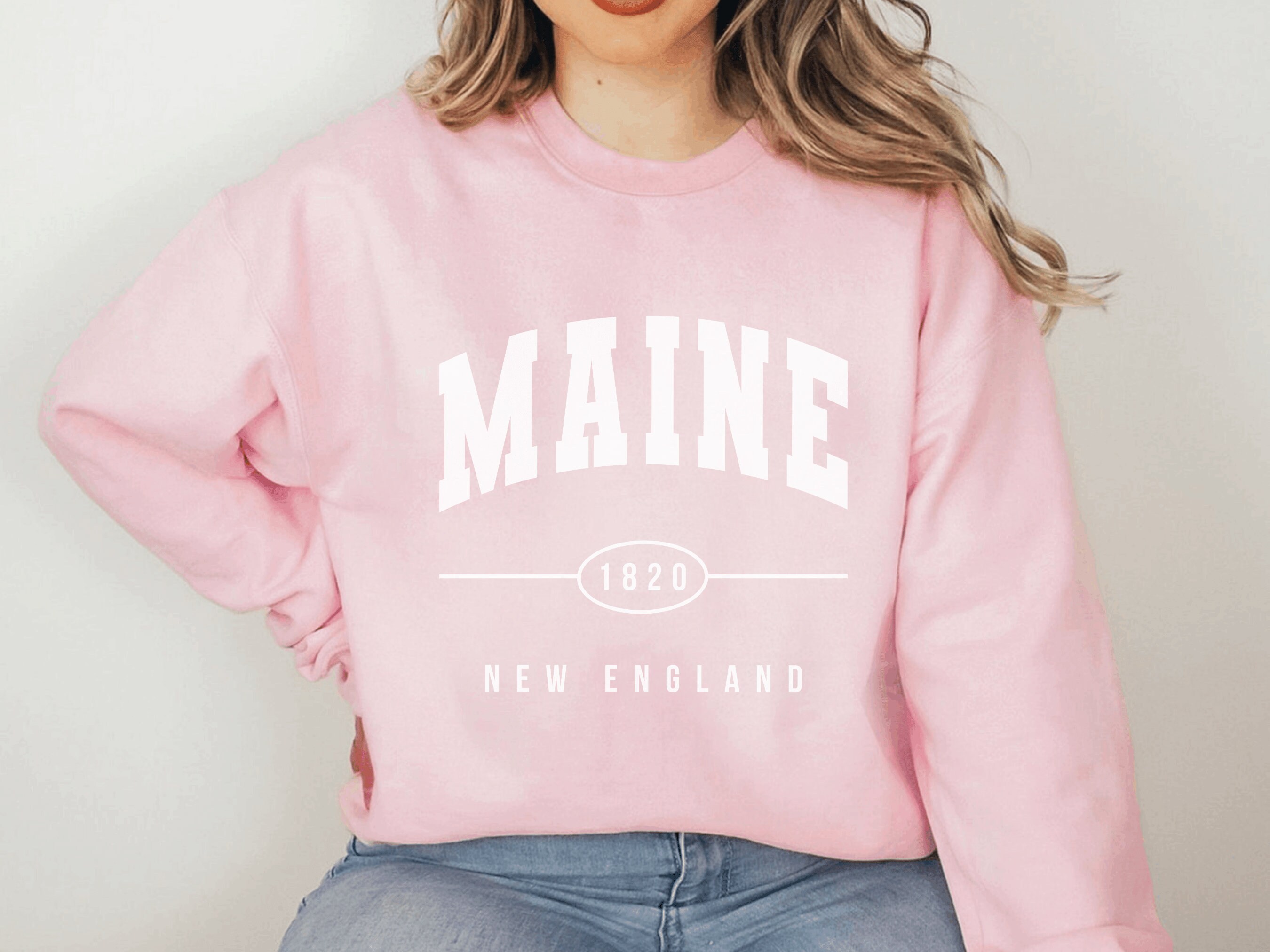 Discover Maine Sweatshirt | Maine Sweater | Maine New England Shirt | Maine State Pullover | Maine Vacation Gifts