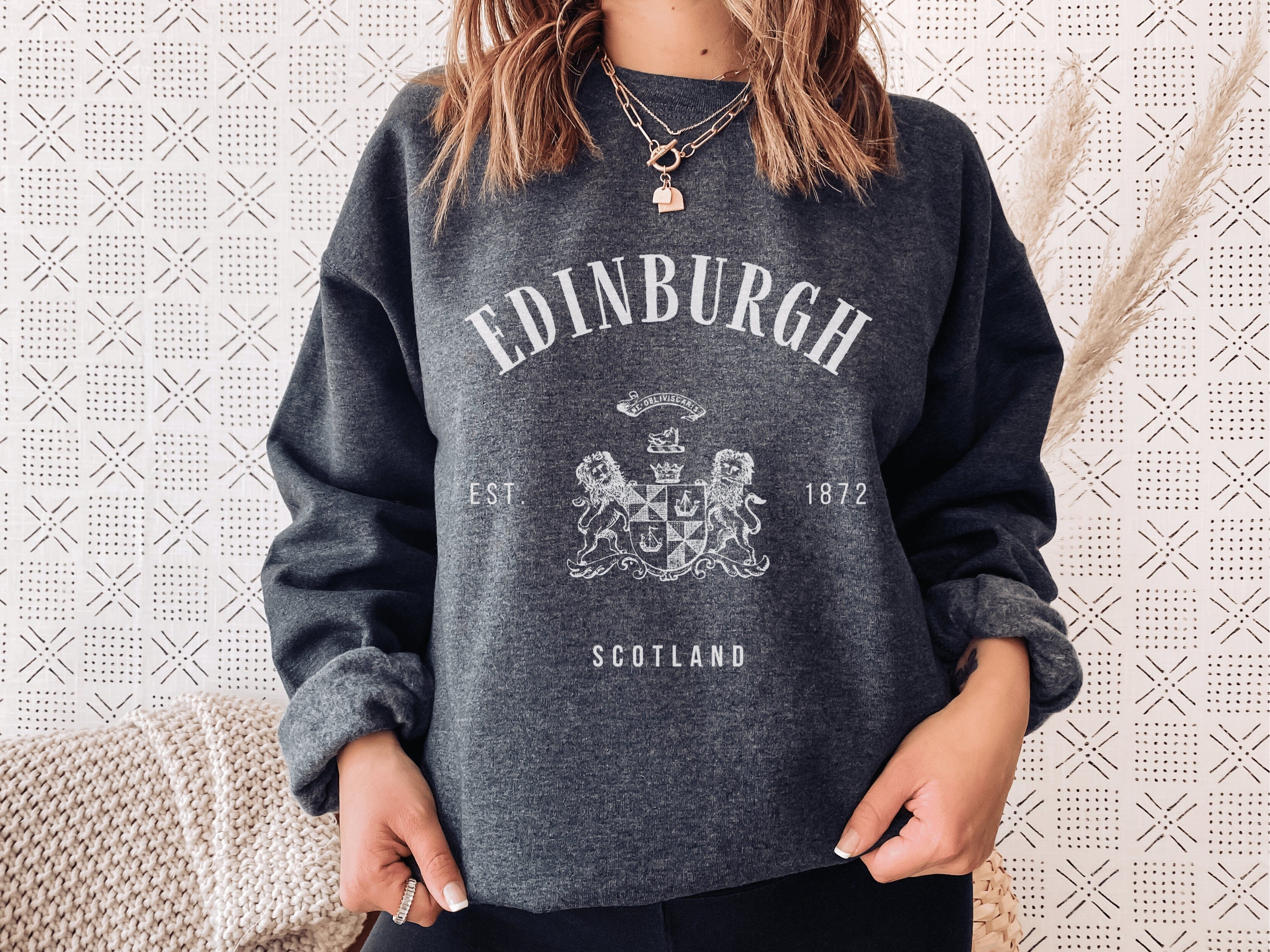 Discover Edinburgh Sweatshirt, Edinburgh Sweatshirt, Scotland Pullover, Vintage Sweatshirt