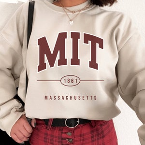 MIT Sweatshirt, MIT Sweater, Institute of Technology, University Hoodie, Massachusetts Shirt, College Grad Pullover, Unisex School Crewneck image 2