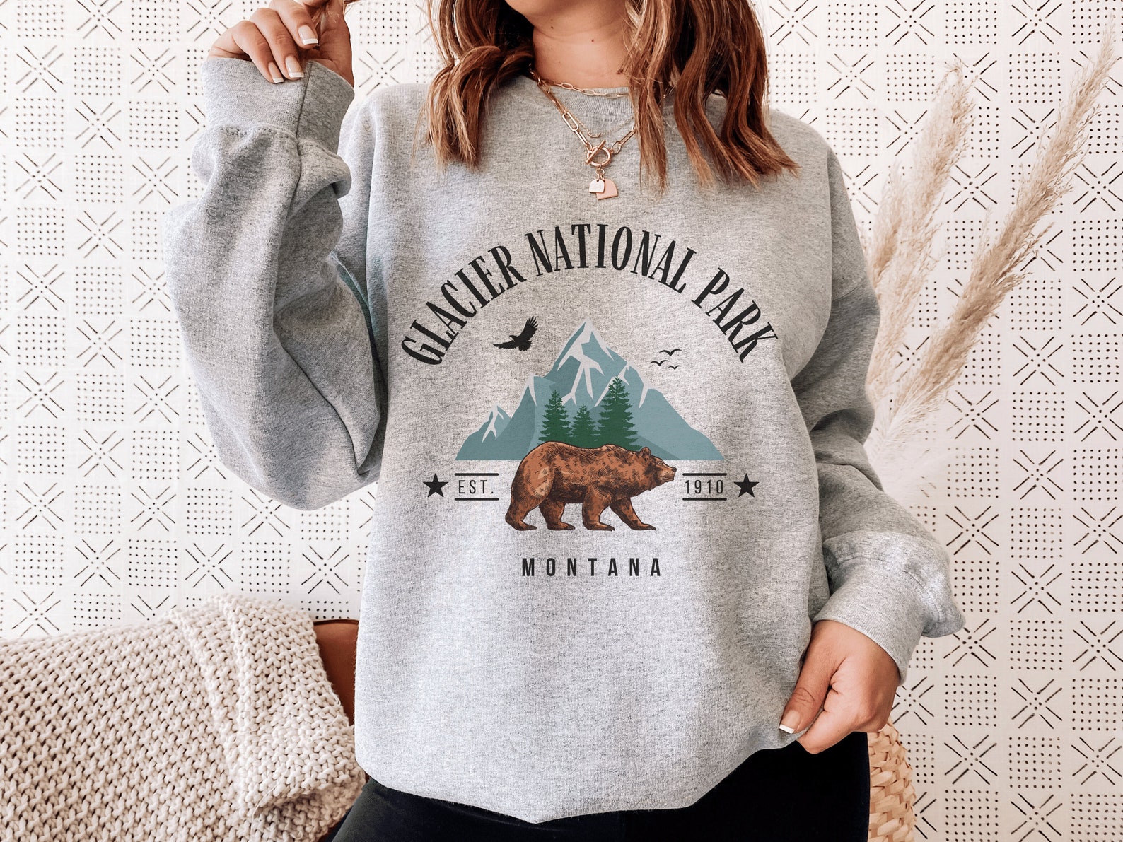 Glacier National Park Sweatshirt Glacier Park Sweater | Etsy