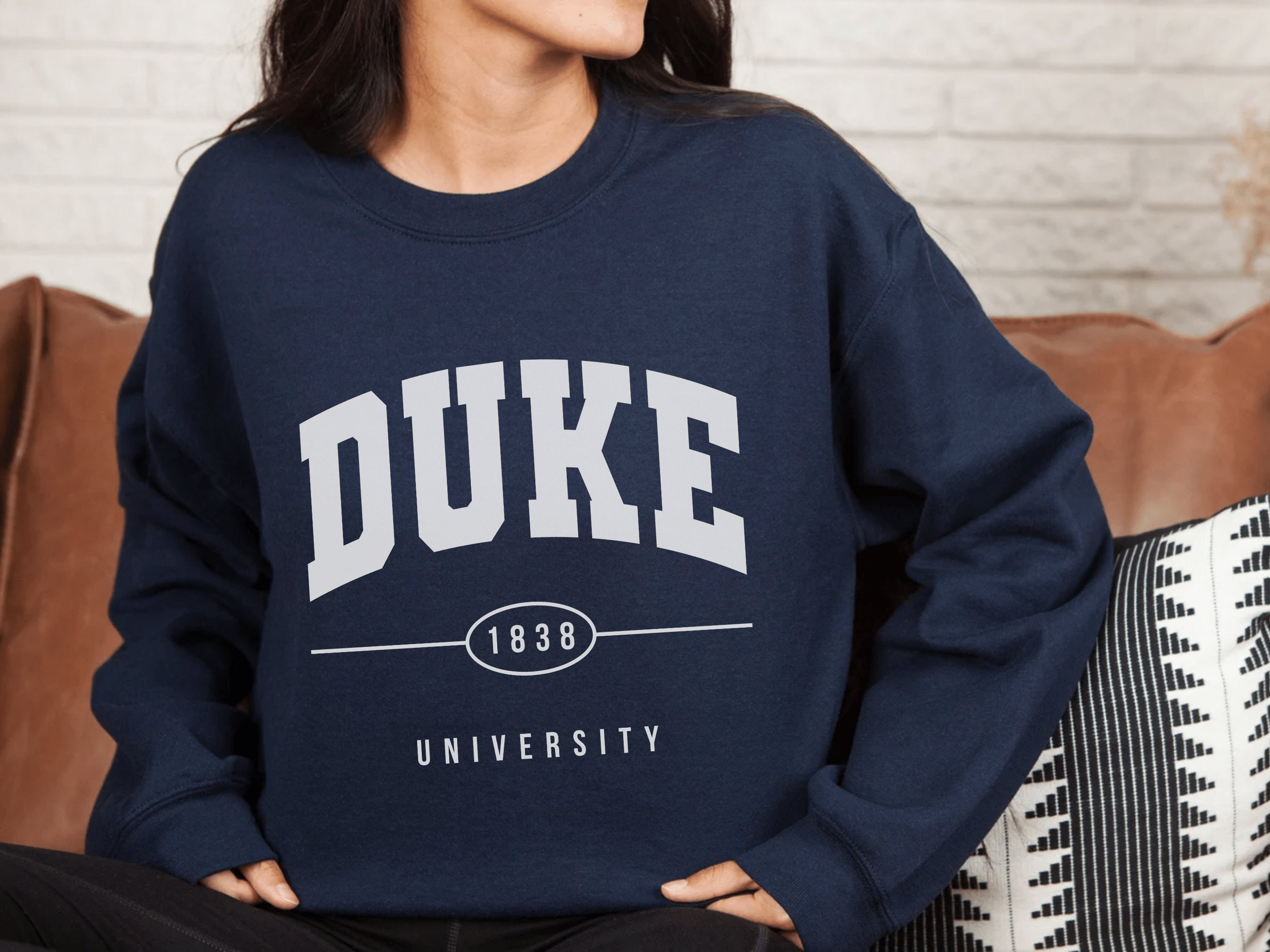 Duke Sweatshirt Duke University Sweater Duke School Etsy