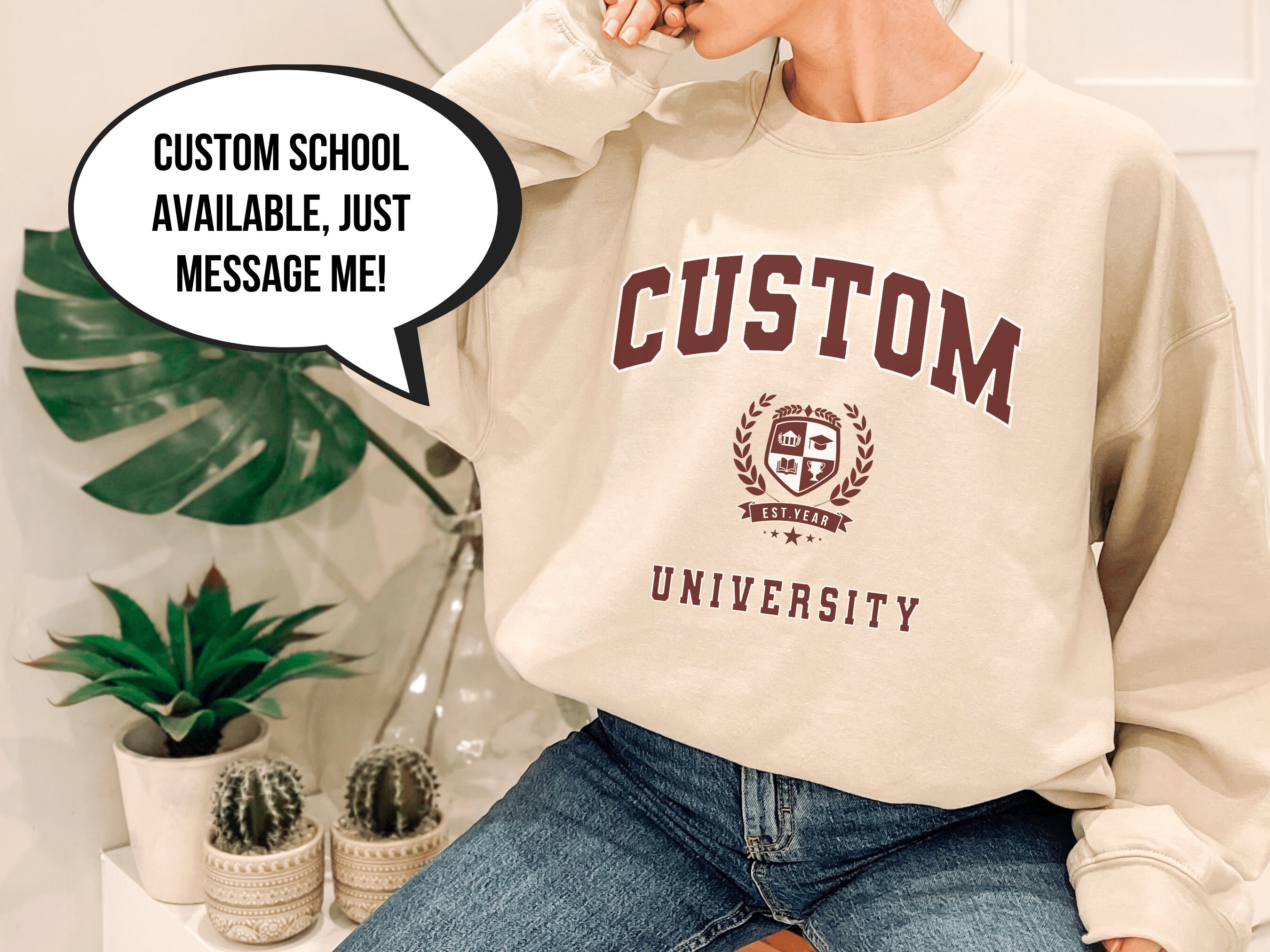 Sweatshirt Université De Yale Avec Logo Blanc - Coupe Classique, 241g, Sous Licence Officielle