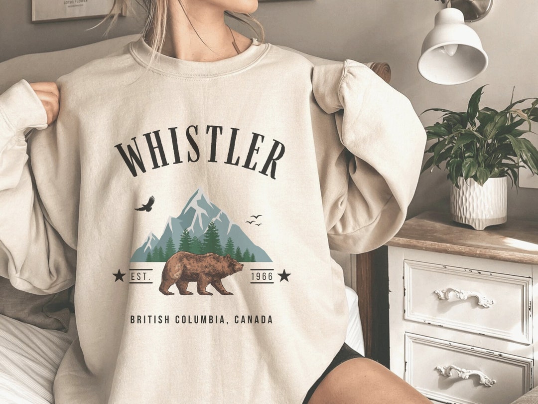 Whistler Sweatshirt Canada Crewneck British Columbia Bear Sweater Gift  Mountain Pullover Women Snowboard Vintage Skier Blackcomb Hoodie Hike -  Etsy Norway | Strickpullover