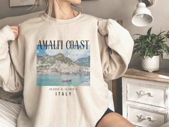 Costa de Amalfi Italia Sudadera Positano Crewneck Capri Sudadera con  capucha Mujer Ropa Vintage Suéter Sorrento Regalo de vacaciones Arte de  recuerdo -  México