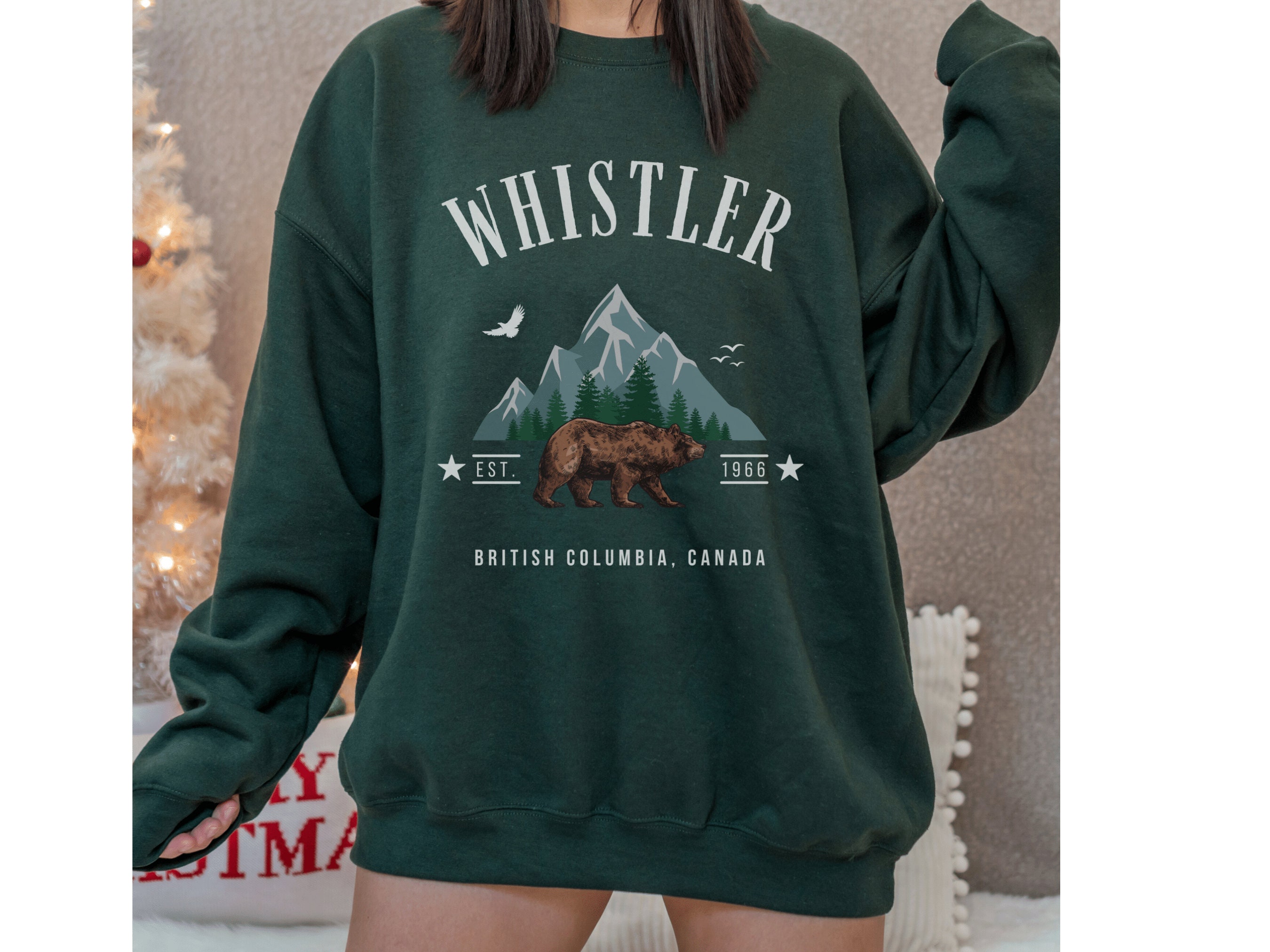 Norway Mountain Pullover Hoodie Etsy Columbia Sweater Gift British Bear Skier Women Vintage Hike Crewneck Blackcomb Canada Whistler - Snowboard Sweatshirt