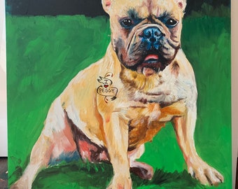 Ontvang een op maat gemaakt schilderij van een huisdierportret op maat van foto, handgeschilderde acrylverf op canvas, realistisch huisdierportret, uniek cadeau-idee