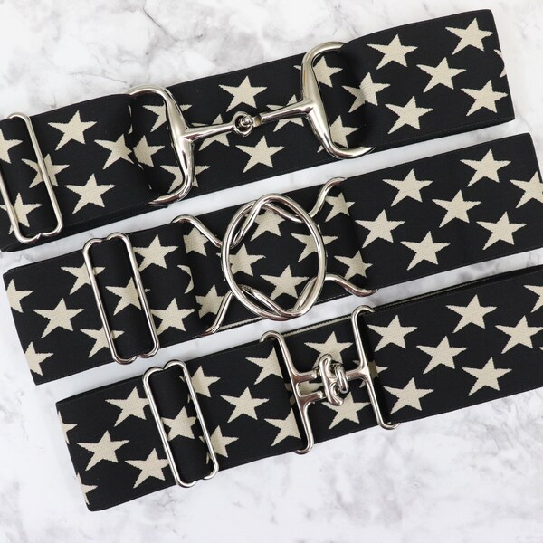 2 inch star elastic equestrian belt