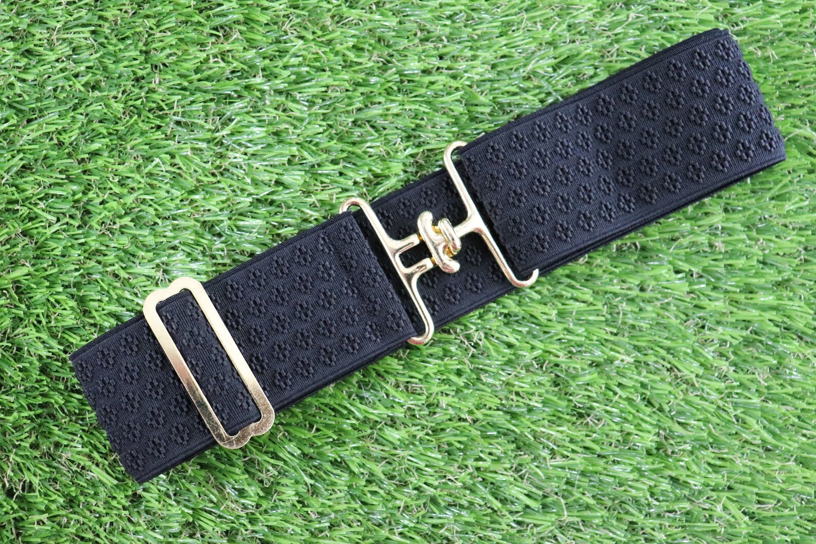 2 Inch Elastic Equestrian Belt / Black Pattern Etsy
