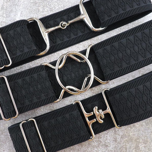 2 inch Black Diamond Elastic equestrian belt