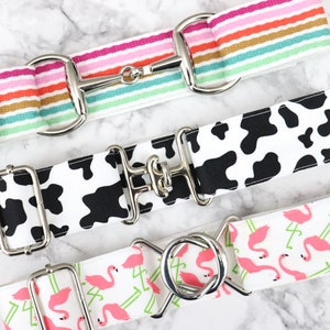 1.5 inch NON-Elastic belt. Cow, rainbow, flamingo