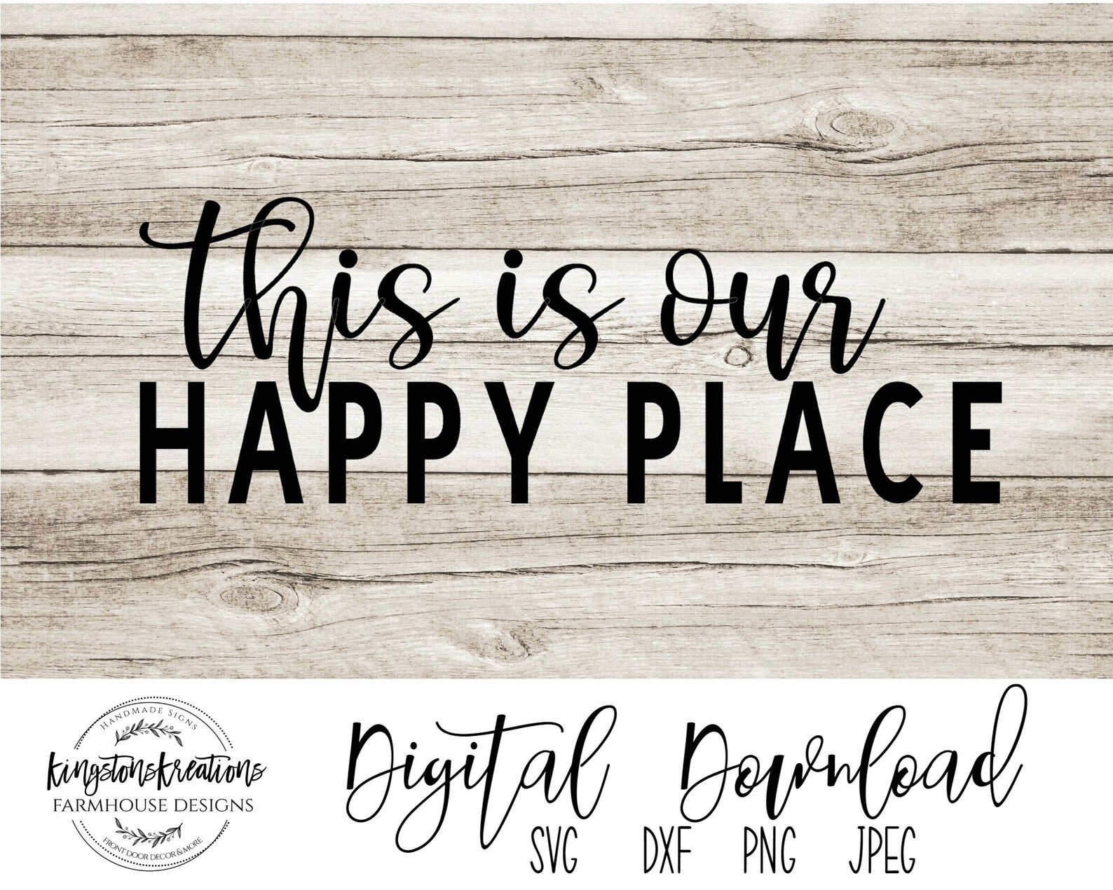 This is Our Happy Place Svg Home Decor Svg Farmhouse Svg Etsy