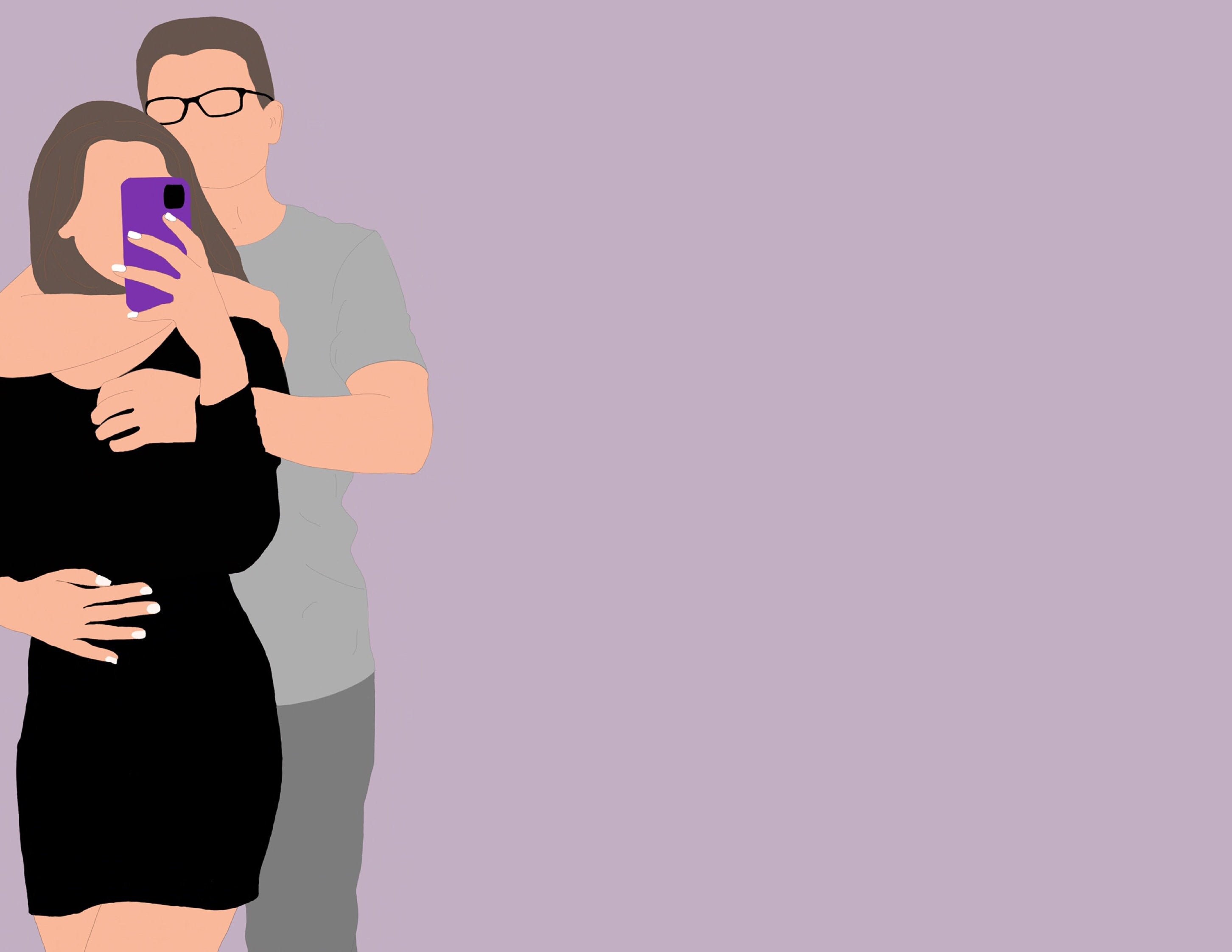 Personalized minimalist digital portrait created from your Etsy