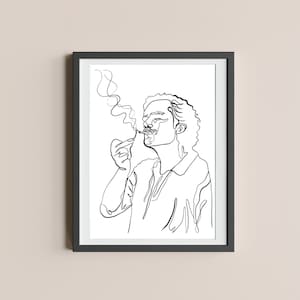Line Art Print | NARCOS | Modern & Minimalist Home Wall decor | Series Art | Office Living Room Bedroom Poster | Gift for him + her