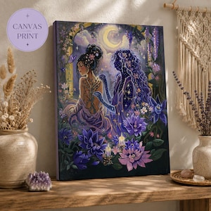 Impressão em tela "Trabalho com Sombras" – Cura Mística, Autodescoberta, Decoração Boho