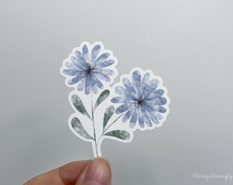 Daisy Flower Sticker, Watercolor Flower Sticker, Cute Floral Stickers, Floral Planner Sticker, Flower Sticker for Scrapbooking