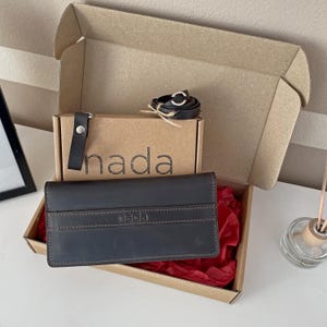 Maxi set de regalo bolso de piel, set de regalo de piel, set hecho a mano, set de regalo mujer, set, cartera, pulsera, llavero, set de piel marrón