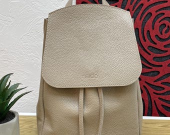 Leather backpack, leather backpack, handmade leather backpack, woman leather backpack, mocha leather backpack
