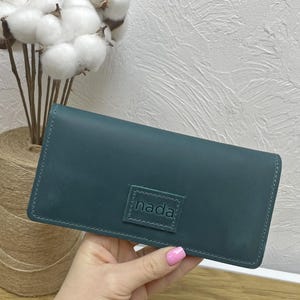 Cartera de cuero, cartera de cuero hecha a mano, billetera, cartera marinera