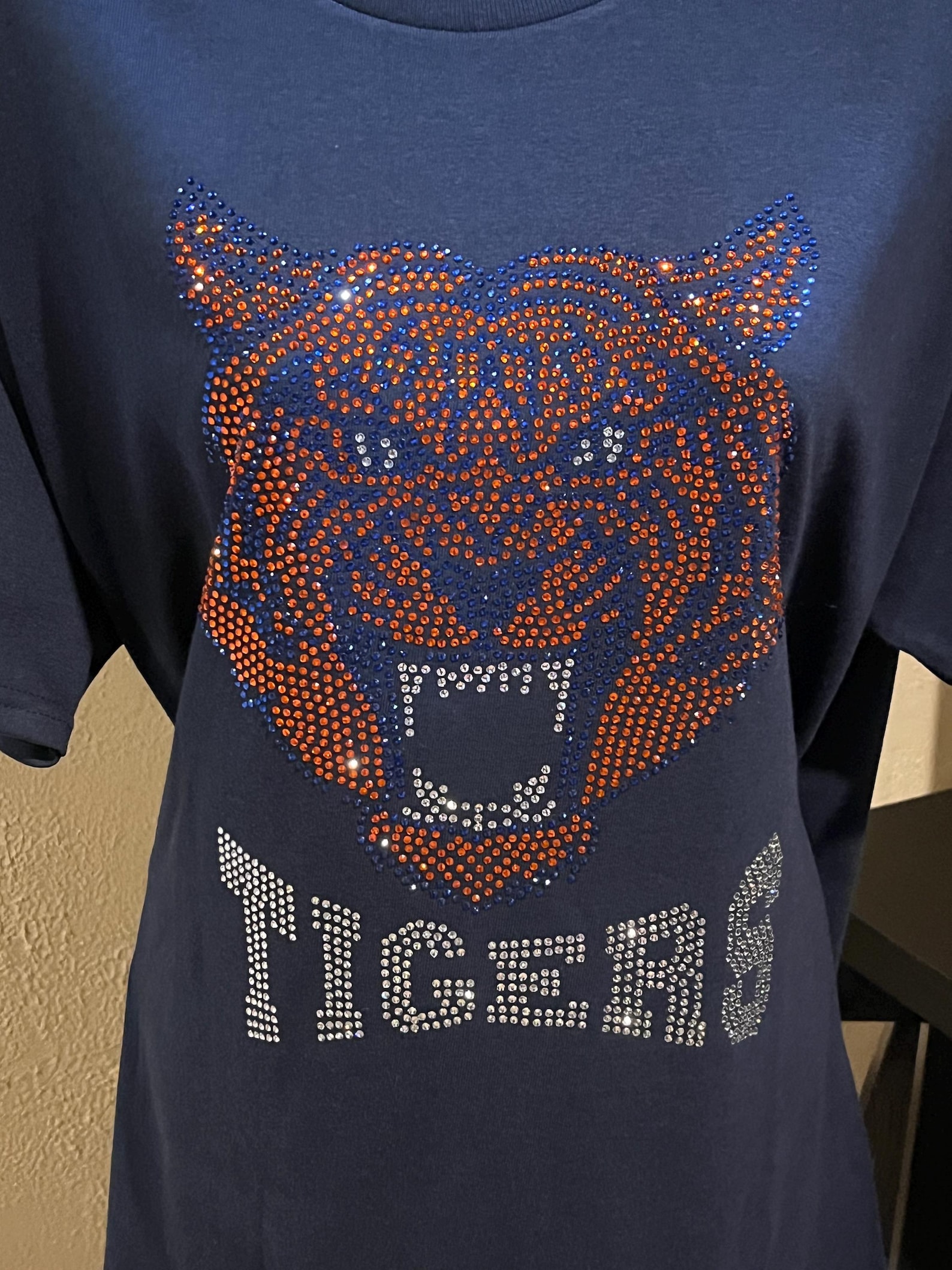 Tiger Mascot Rhinestone Tee & Hoodie | Custom Team Colors - Etsy