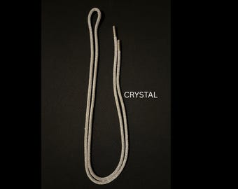 Custom Rhinestone Hoodie Cords • 6MM Bling Drawstrings • Sparkle Replacement Strings for Hoodies & Sweats