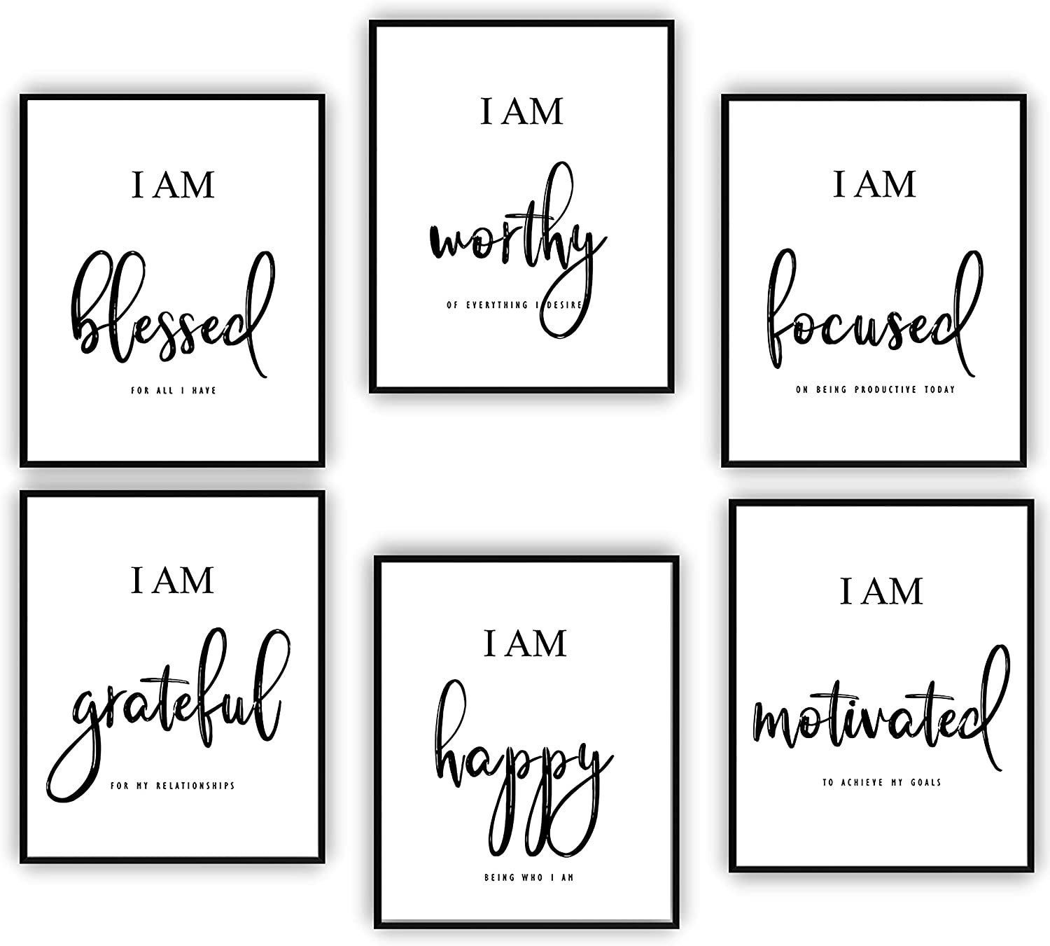 6pcs 8x10' Inspirational Wall Art Motivational Wall Art Etsy