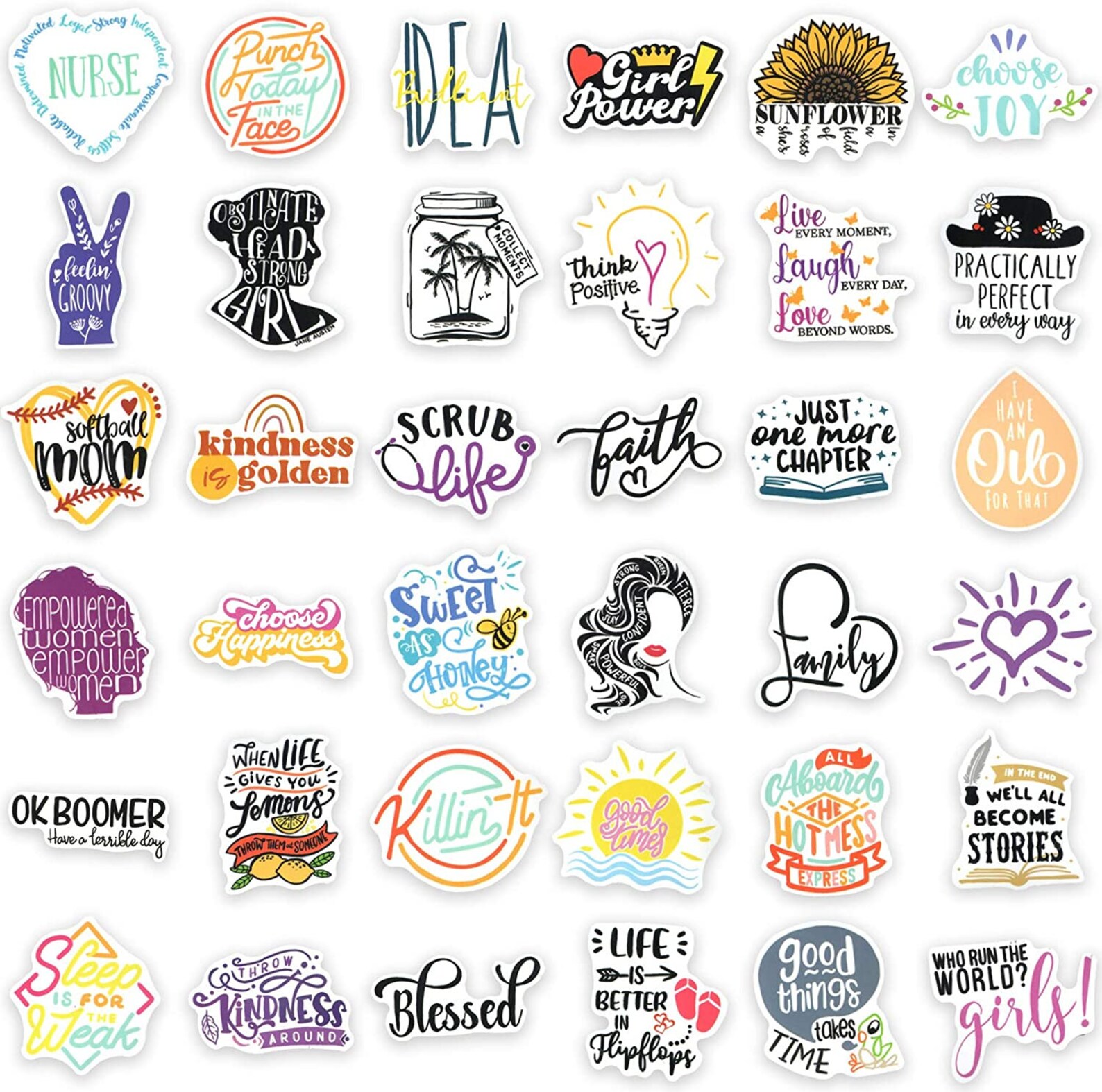 100pcs aesthetic motivational stickers for teens adults etsy