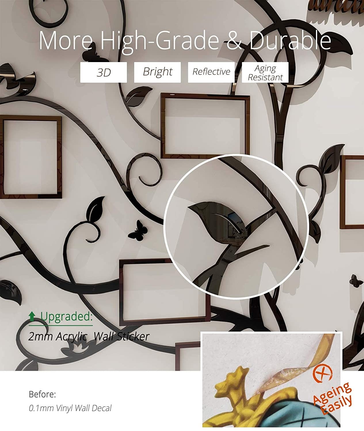 Antlers Family Tree 3D Removable Picture Frame Collage DIY Etsy