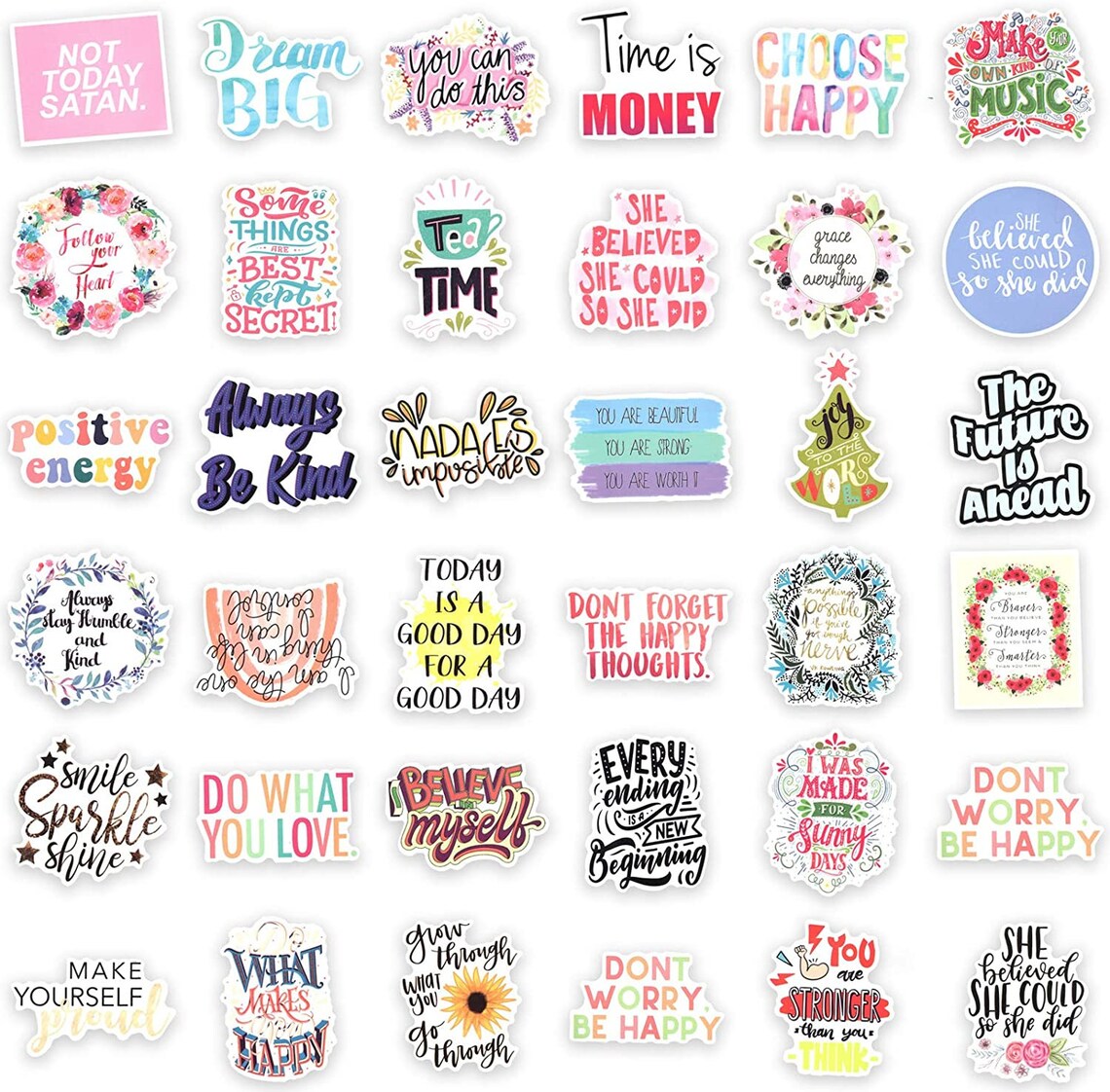 100pcs aesthetic motivational stickers for teens adults etsy uk