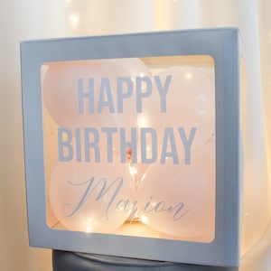 Personalisierte Ballonbox | Geschenkbox | Ballonbox personalisiert | Geschenkverpackung | Geschenkballon | Vinylschrift | Buchstabenbox