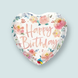 Happy Birthday | Personalisierter Folienballon mit Aufschrift | 43cm | Geburtstag | Hochzeit | Eukalyptus | Ballon | Heliumballon | Boho
