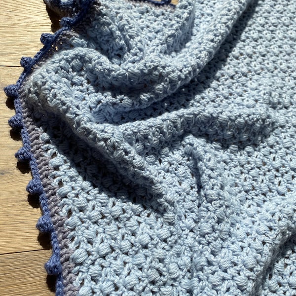 Soft Blue Baby Blanket - Weiche blaue Baby-Decke