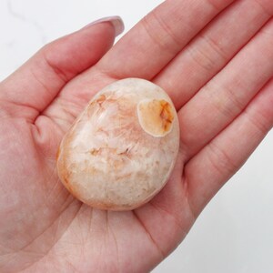 Pietra di palma in corniola, pietra tascabile in corniola, cristalli da viaggio, corniola da viaggio, corniola, cristalli lucidati, pietre di palma
