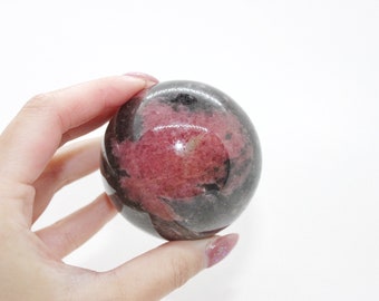 Rhodonite Sphere, Rhodonite, Crystal Sphere, Crystal Ball, Crystal Carving
