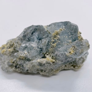 Incredibly Rare, Blue Fluorite Specimen With Pyrite, Blue Fluorite With Pyrite Inclusions, Cubic Fluorite Cluster, Yaogangxian Mine Specimen