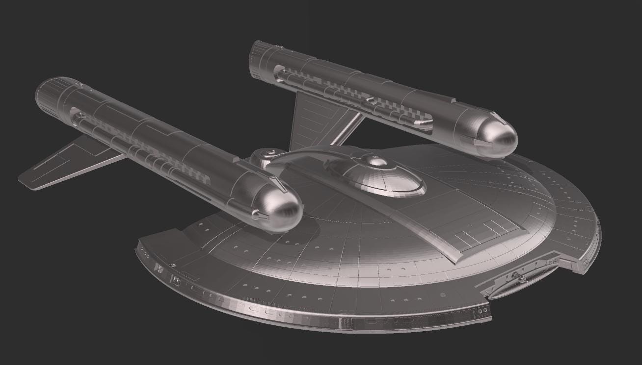 NX Intrepid Starship 3D File (STL) - Etsy
