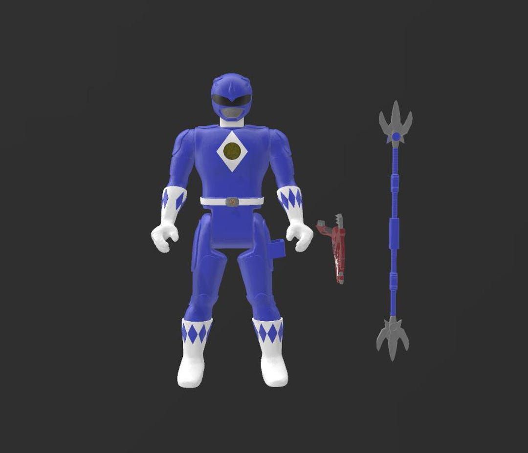 Blue Ranger Traceable Blue Ranger Action Figure (digital STL File) - Etsy