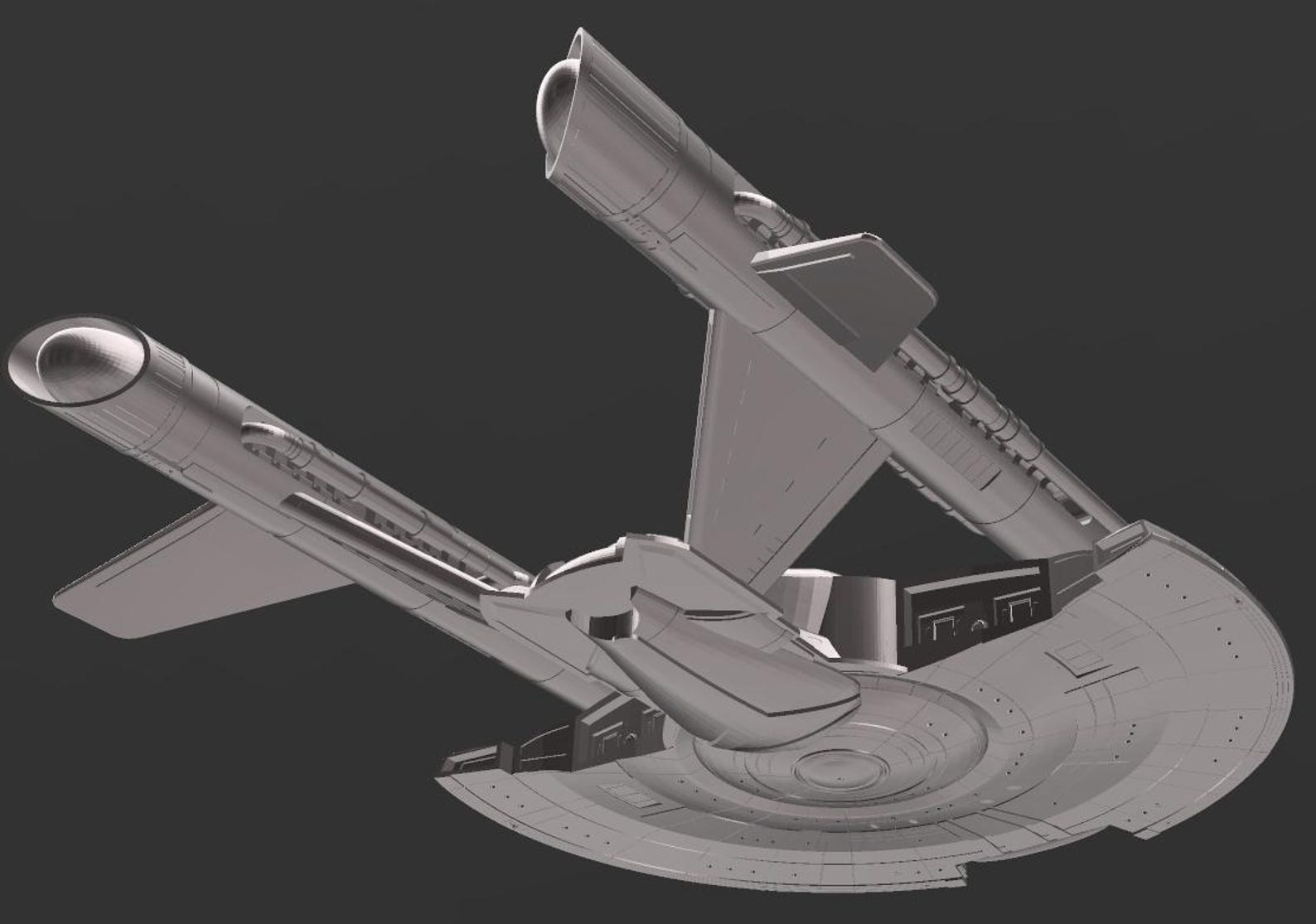 NX Intrepid Starship 3D File (STL) - Etsy