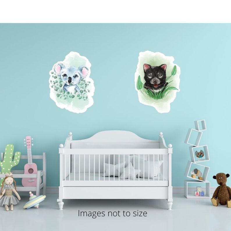 Tasmanian Devil Joey Wall Decal Nursery Decals Australian Wildlife Baby