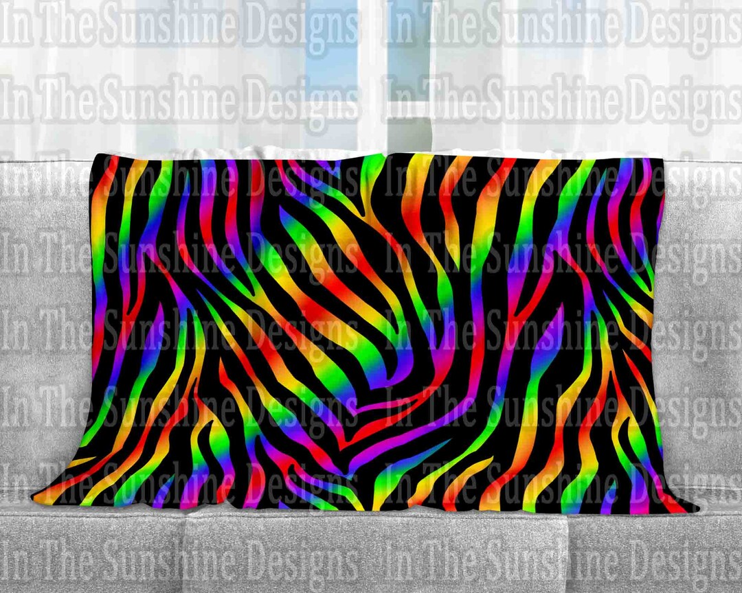 Rainbow Zebra Print Seamless Pattern – Colorful Fabric Design (digital ...