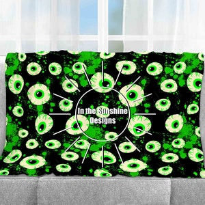 Green Zombie Eye Balls Seamless File - Digital download, Halloween seamless, Zombie seamless, Gothic seamless, Blood splatter seamless, Kids