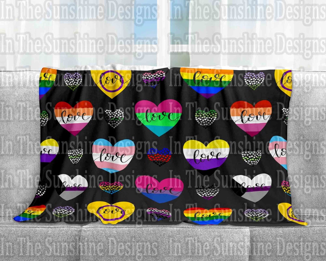 Love Pride Flags Hearts Seamless File Digital Download Etsy