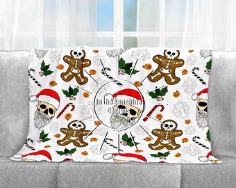 Gruseliges Weihnachtsstoffmuster – Nahtlose Halloween-Datei (Digitaler Download)