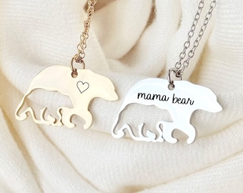 mama beer ketting, beer kettingen voor vrouwen, mama beer sieraden, aangepaste moeder ketting, mama beer cadeau, mama beer hanger, mama ketting