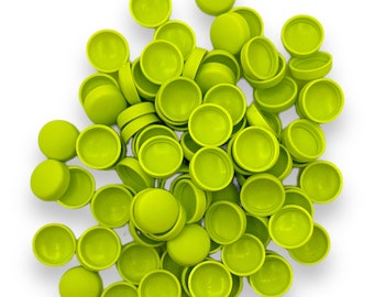 LIME GRÜN, zwei Stück Matt 10 / 12g Kuppel Schraube Snap-Caps ™ Abdeckung Unicaps Kunststoff, ideal zum Abdecken von Schrauben