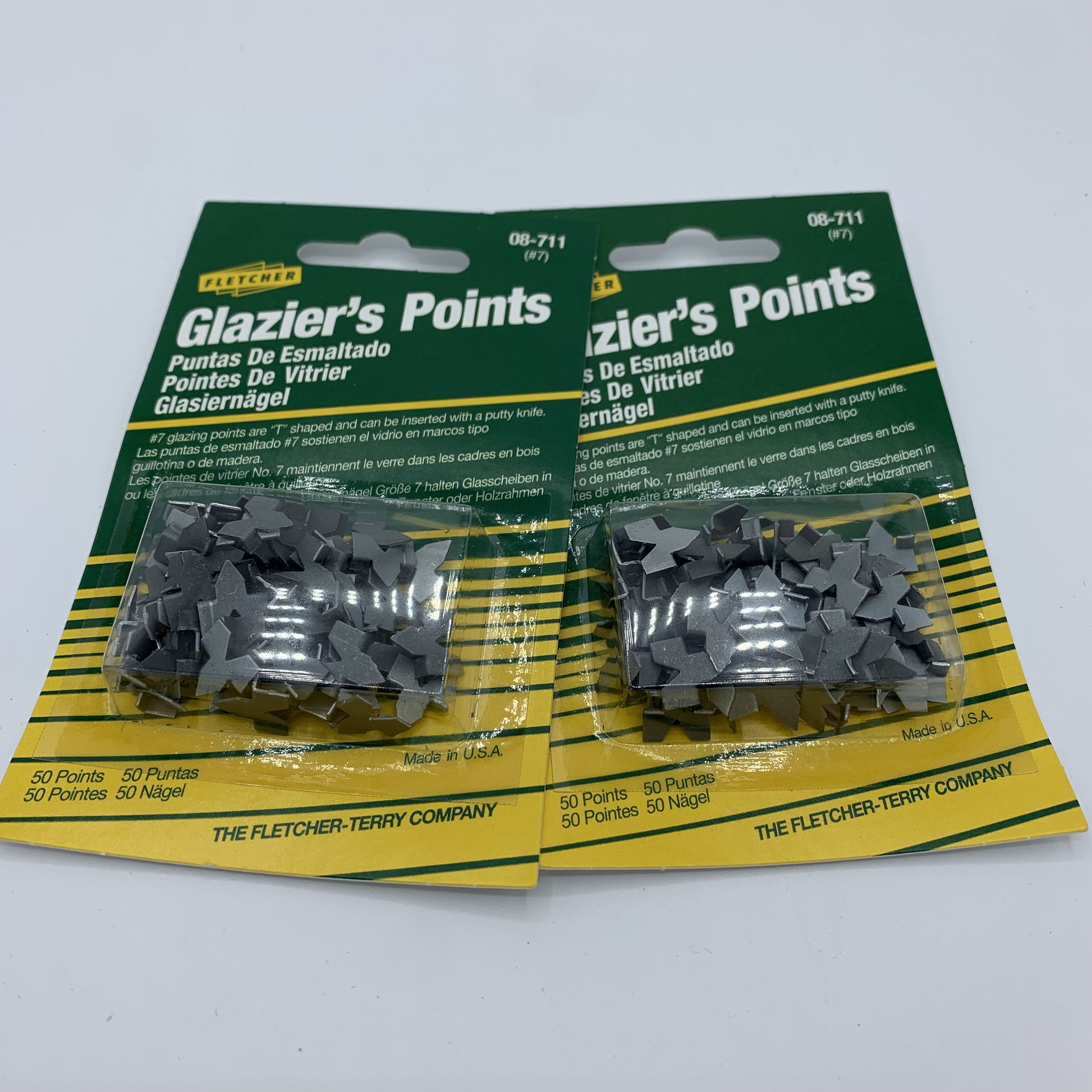 Fletcher PUSH POINTS Tabs for Picture Frame Framing Window Glazing