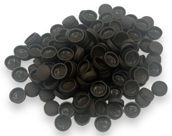 BRAUNE BRONZE, zweiteilige, matte 6/8 g-Kuppelschrauben-Snap-Caps™-Abdeckungs-Unicaps aus Kunststoff, ideal zum Abdecken von Schrauben